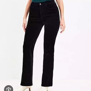 LOFT Black Curvy Skinny Corduroy Pants